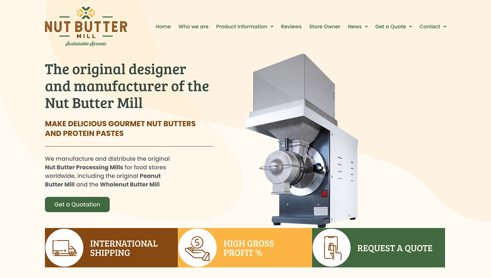 CC Web Design Portfolio Nut Butter Mill